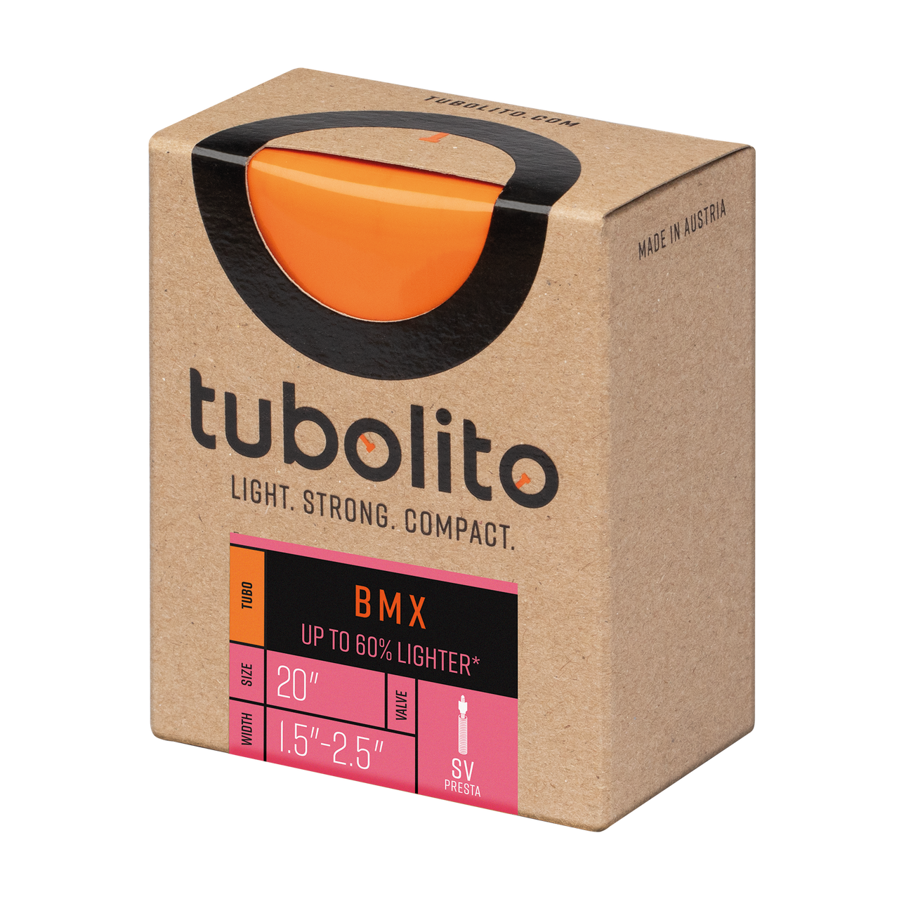 Tubolito Tubo BMX 20 x 1.50"- 2.50"42mm Presta Valve Orange Inner Tube