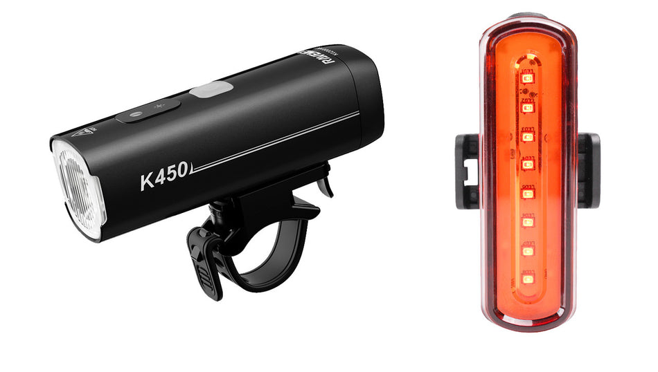 Ravemen K450 - TR30 USB Rechargeable Front & Rear Lightset In Black