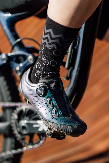Sox Footwear Bikes Mono-Chrome Premium Crew Socks