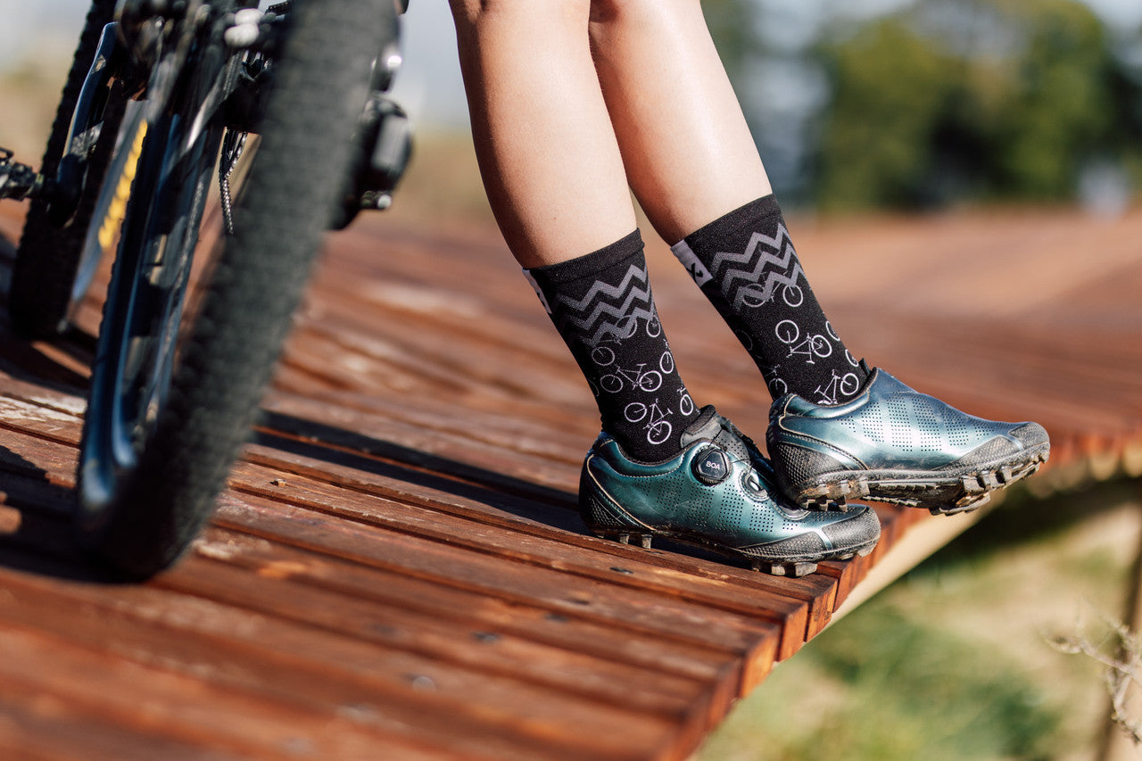 Sox Footwear Bikes Mono-Chrome Premium Crew Socks
