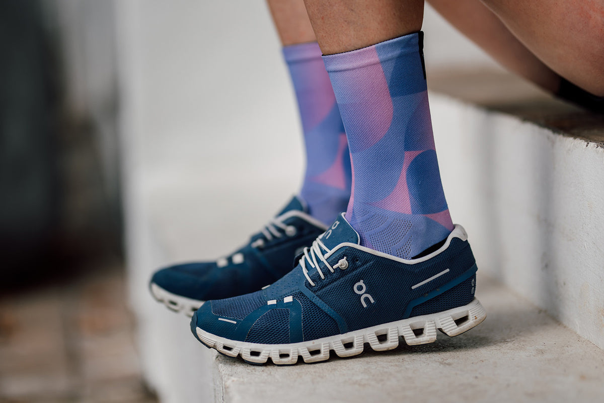 Sox Footwear Solid Purple Premium Crew Socks