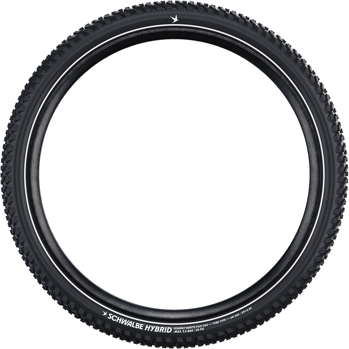 Schwalbe Hybrid Johnny Watts Plus 365 Folding MTB Tyre, ideal SUV e-bike folding tyre for year-round performance.