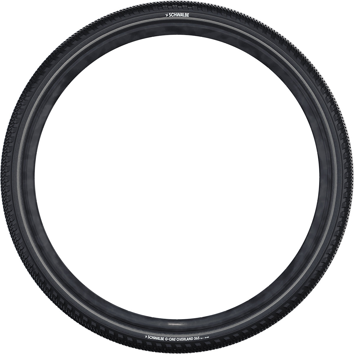 Schwalbe G-One Overland 365 TLR folding gravel bike tyres Schwalbe in Black/Reflex for durable performance.