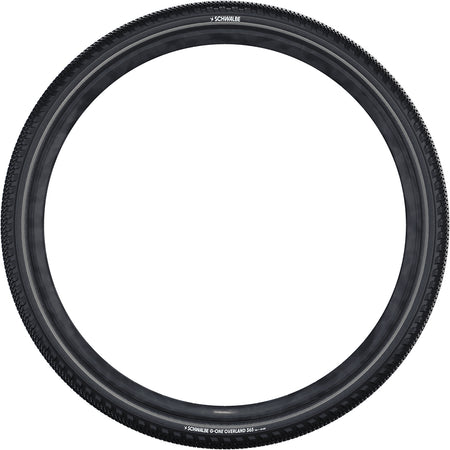 Schwalbe G-One Overland 365 TLR folding gravel bike tyres Schwalbe in Black/Reflex for durable performance.