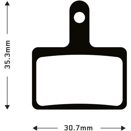 Aztec HexVent disc brake pads Shimano Deore Tektro dimensions 35.3mm x 30.7mm