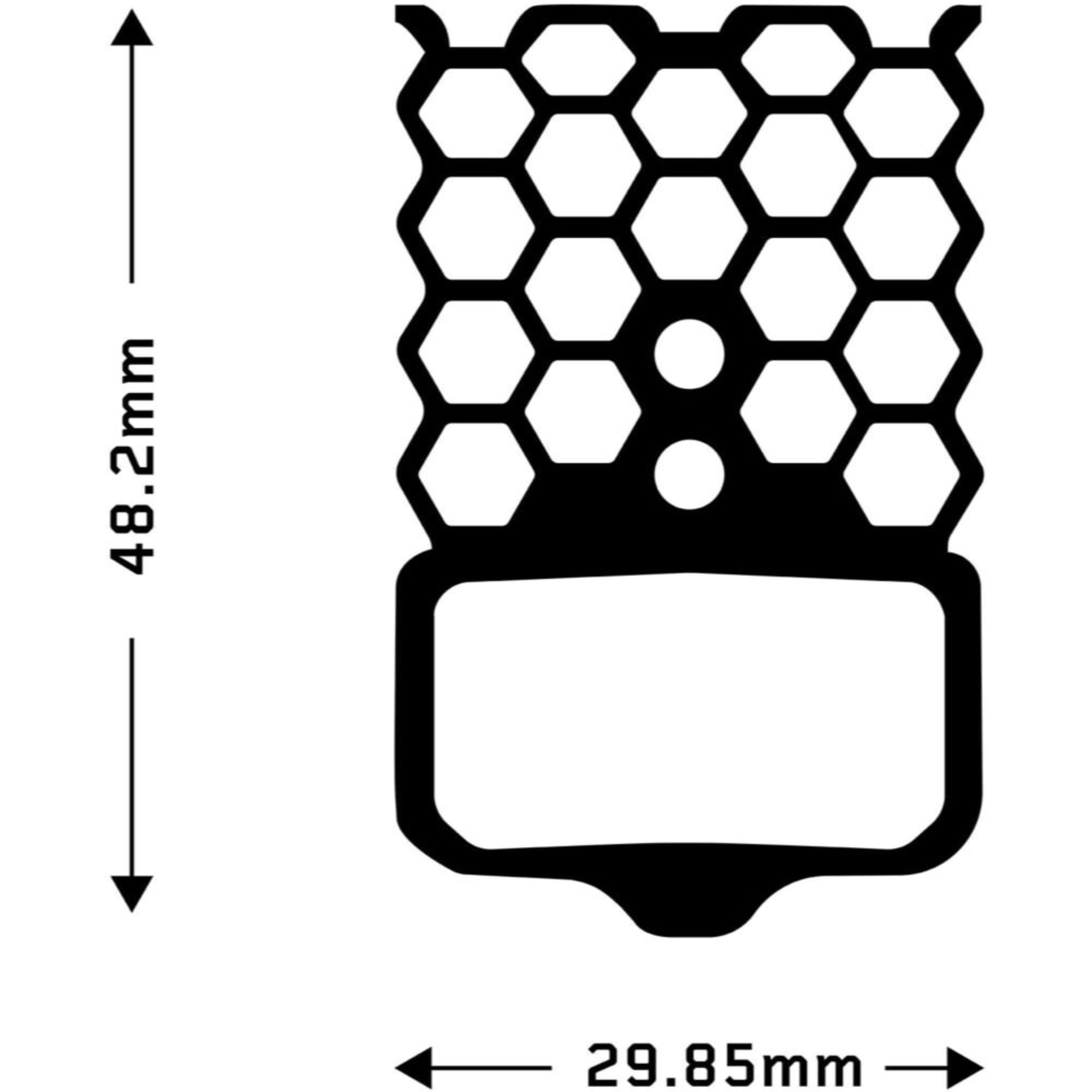 Aztec HexVent Disc Brake Pads for Avid Exilir disc brake pads dimensions 48.2mm height and 29.85mm width.