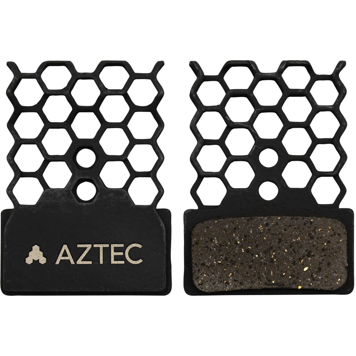 Aztec HexVent Disc Brake Pads for Shimano XTR XT SLX disc brake pads with heat control and cooling features.