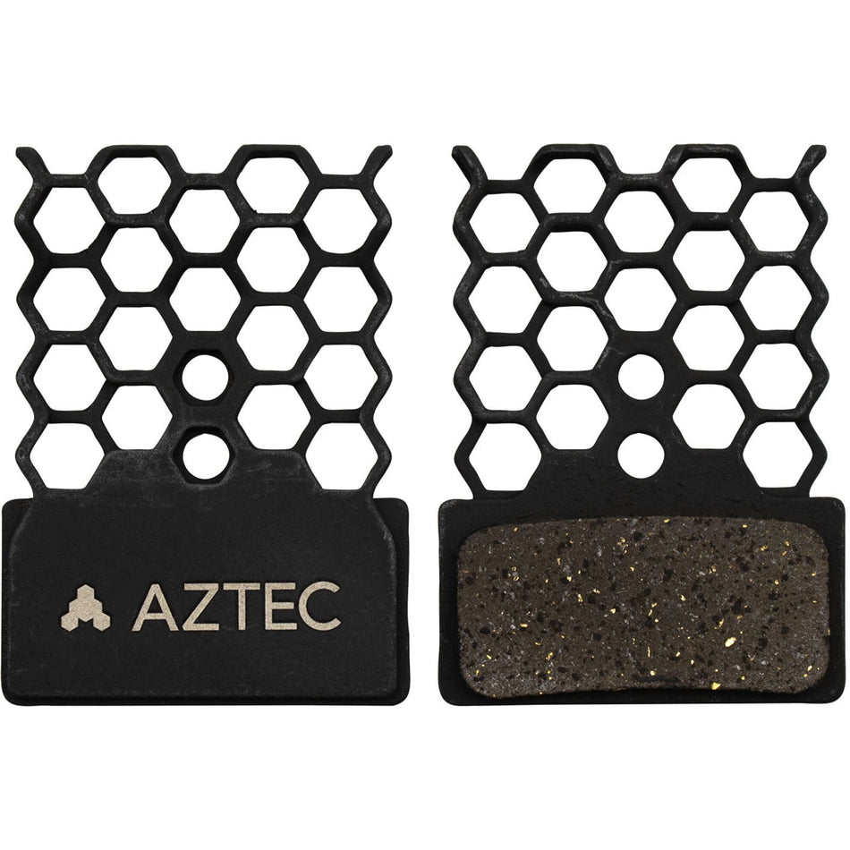 Aztec HexVent Disc Brake Pads for Shimano XTR XT SLX disc brake pads with heat control and cooling features.