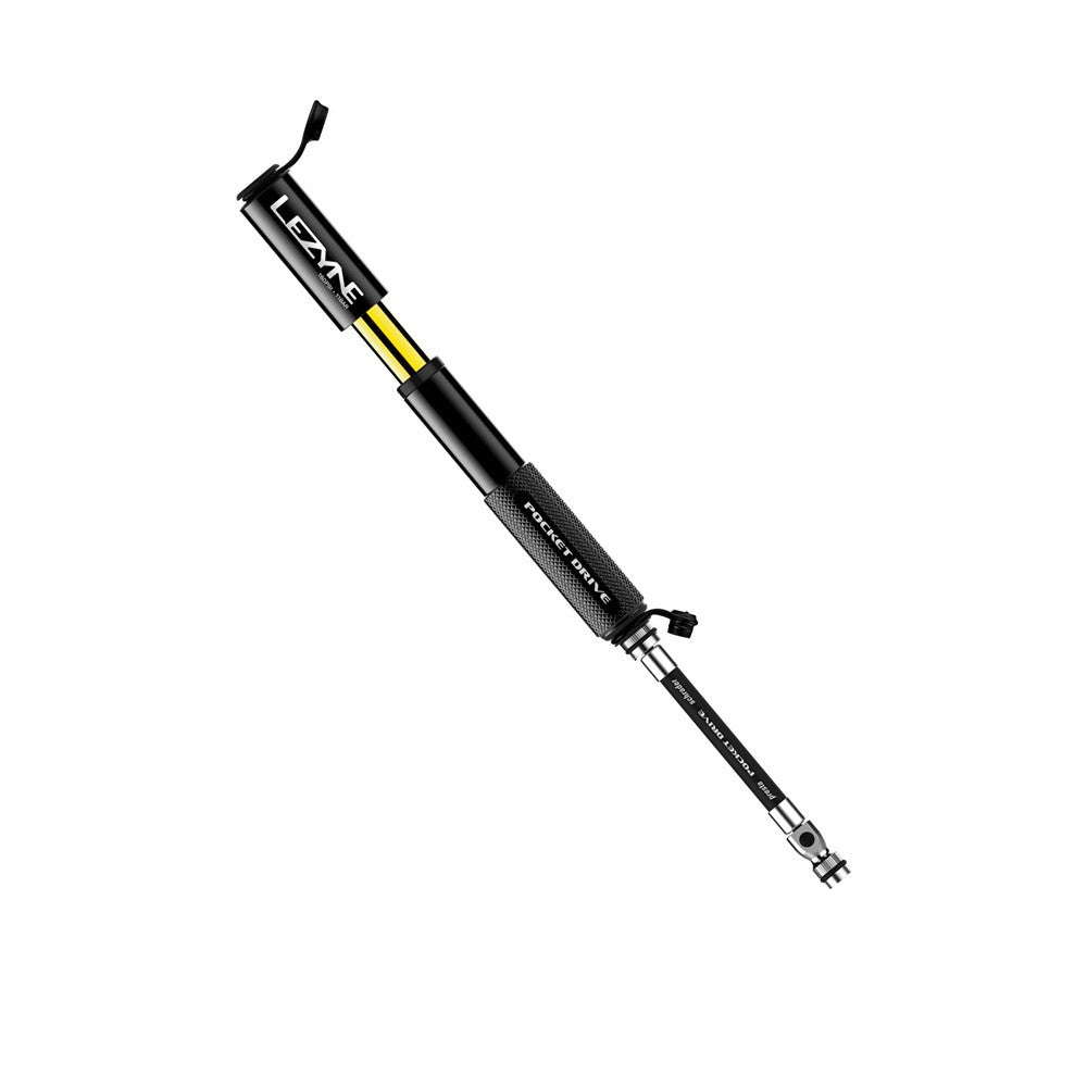 Lezyne Pocket Drive Compact Bicycle Dual Valve Super Light Hand Pump - Black