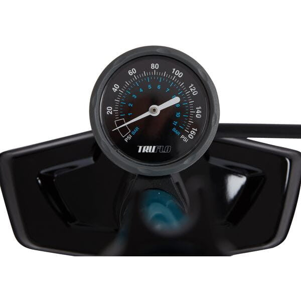 Truflo Easitrax 4 Bicycle Floor Pump For Presta and Schrader Up To 160 PSI | Blue