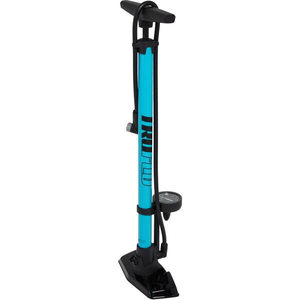 Truflo Easitrax 4 Bicycle Floor Pump For Presta and Schrader Up To 160 PSI | Blue
