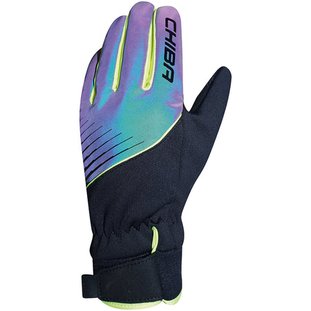 Chiba Children's Waterproof Windproof Breathable Cycling MTB Road Leisure Gloves In Rainbow/Reflect