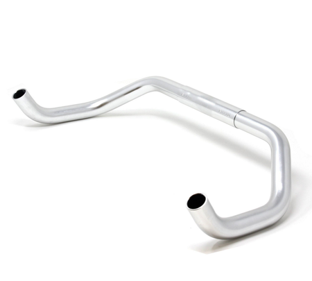Nitto RB-019 Curved Bullhorn Handlebars | 26mm Clamp | Silver