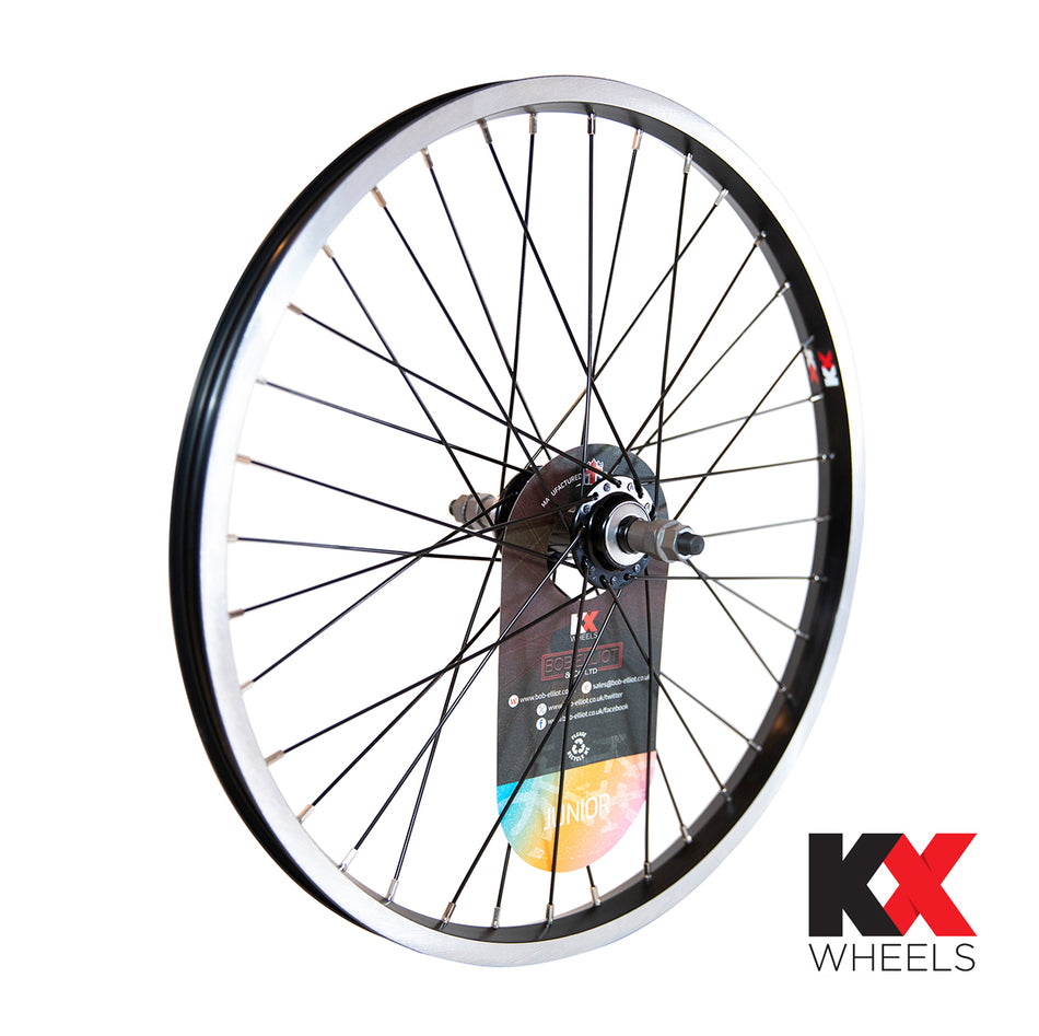 KX BMX Junior 20" Singlewall Solid Axle Rim Brake Wheel In Black