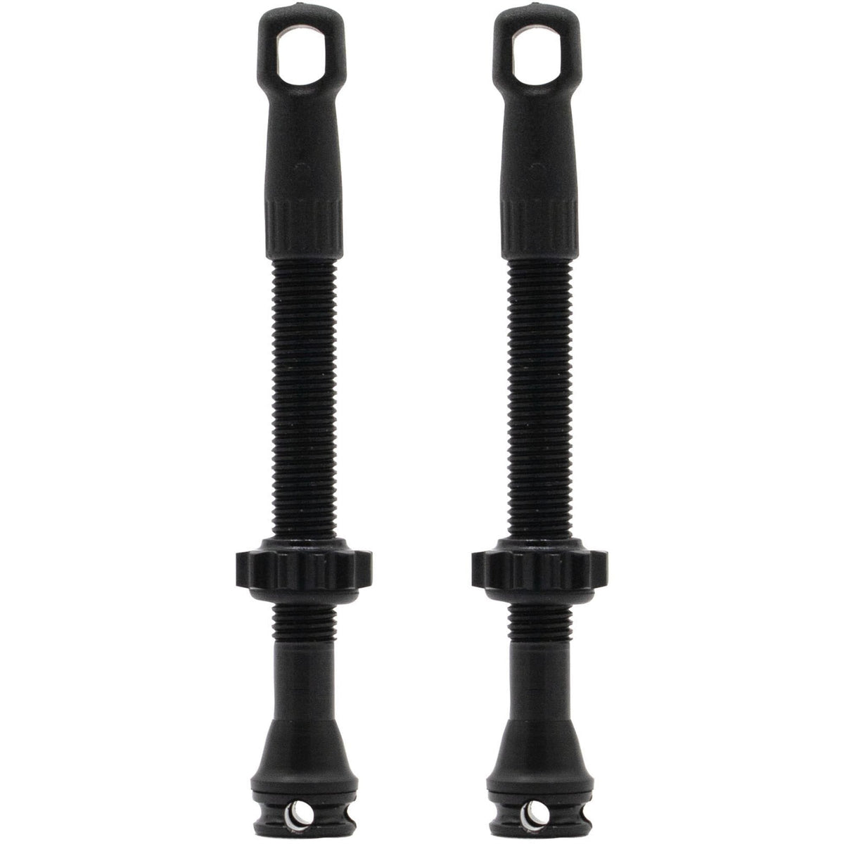 Nutrak tubeless valves 72mm in a pair, featuring a vented base for optimal performance and easier installation.