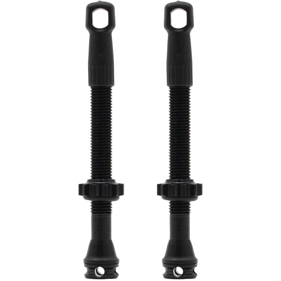 Nutrak tubeless valves 72mm in a pair, featuring a vented base for optimal performance and easier installation.