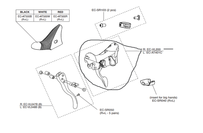 Campagnolo EC-VL200 Ergopower 10 Speed Veloce 2015 Right Hand Shifter Body