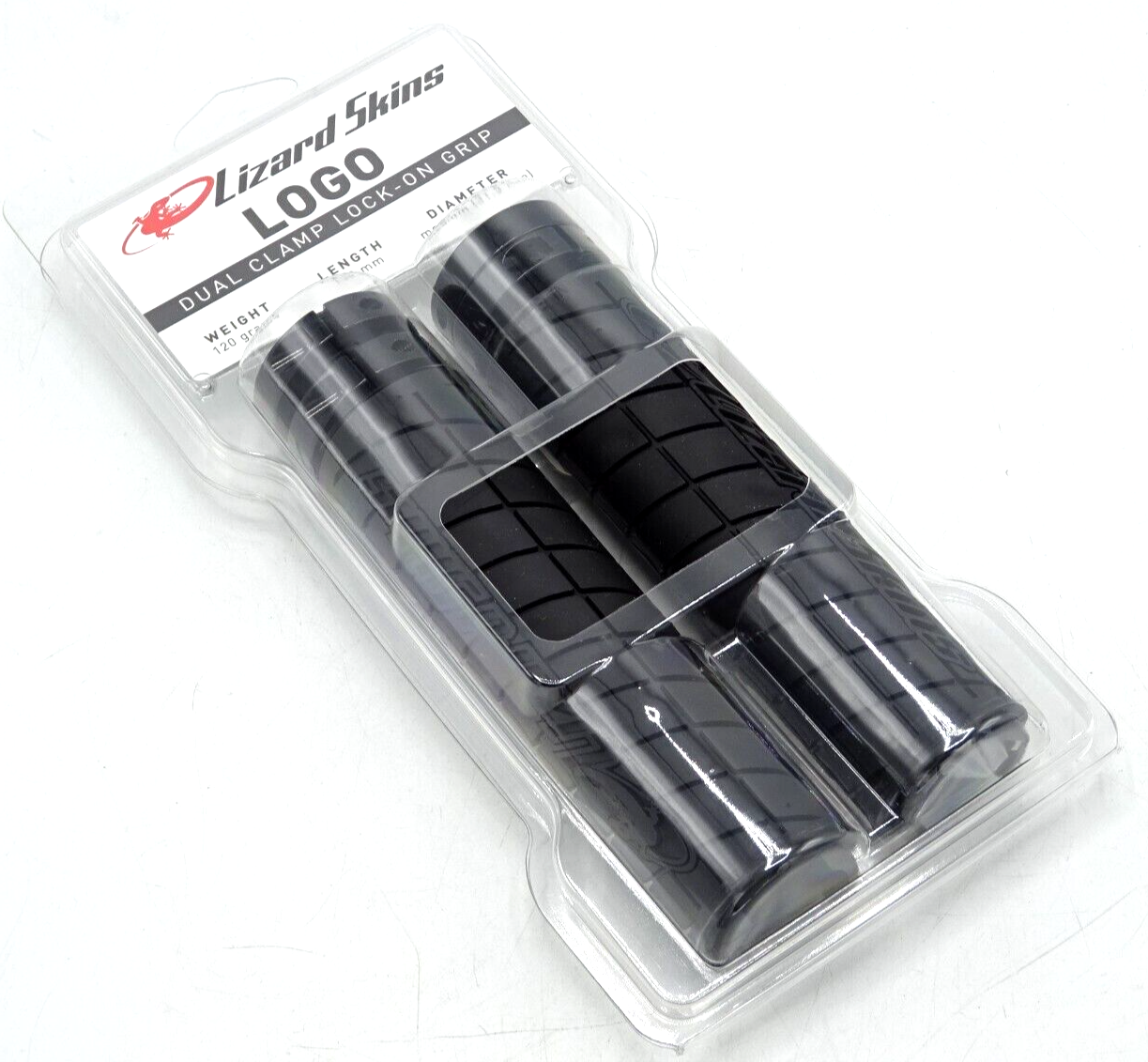 Lizard Skins Logo Dual Clamp Lock-On BMX MTB Handlebar Grips