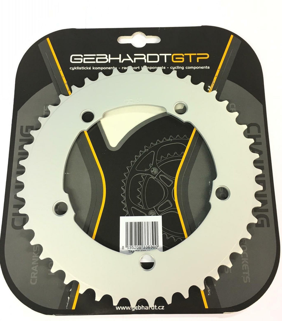 Gebhardt 1/8" Track Chainring | Silver | 144mm BCD | All Sizes