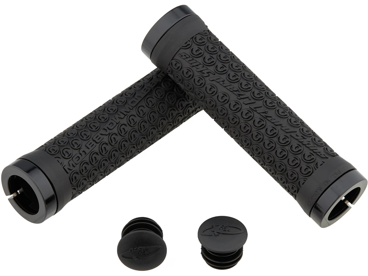 Lizard Skins Moab Dual-Clamp Lock-On BMX MTB Handlebar Grips In Black