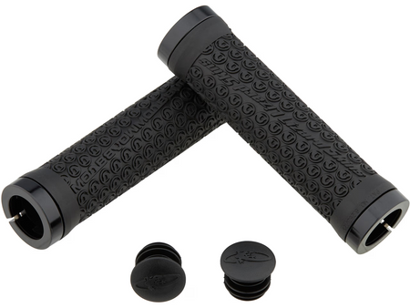 Lizard Skins Moab Dual-Clamp Lock-On BMX MTB Handlebar Grips In Black