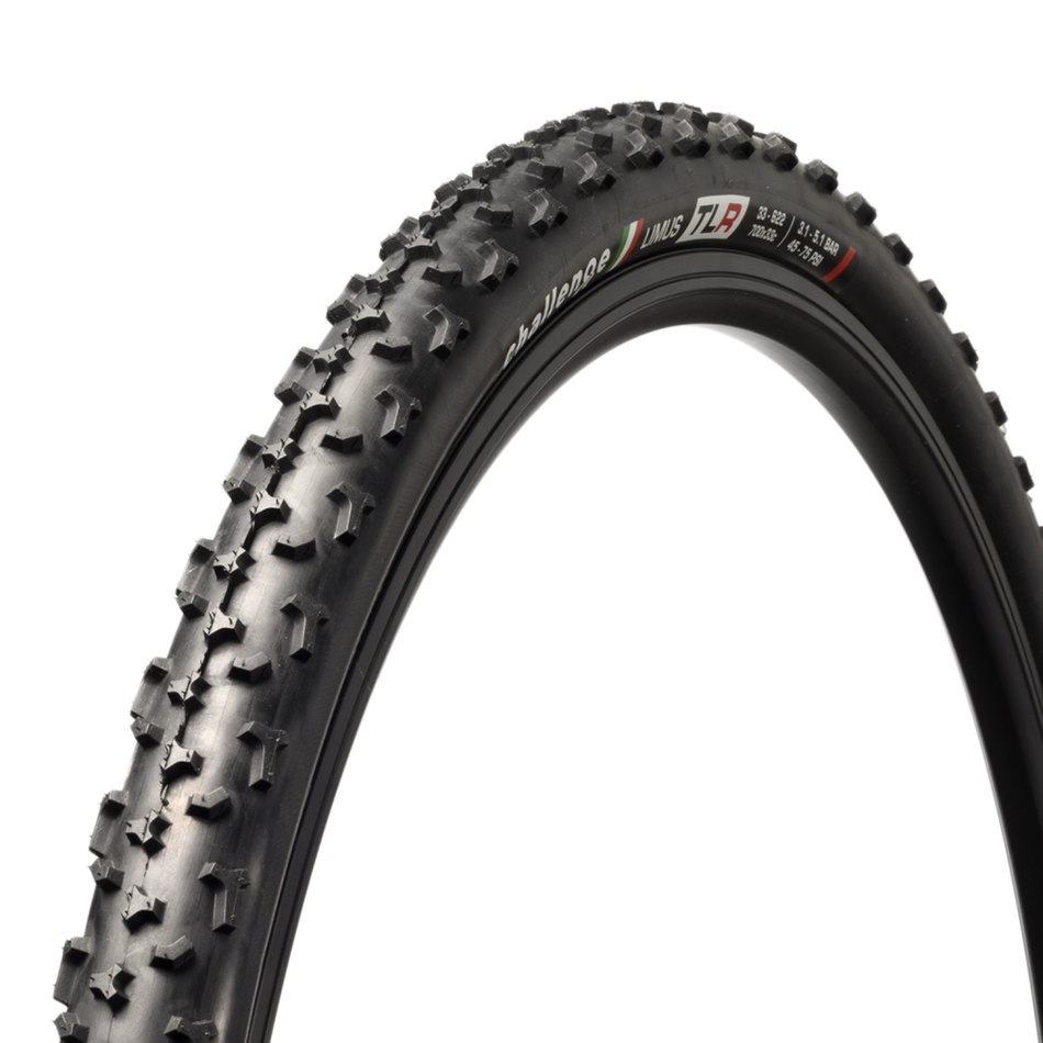 Challenge Limus Vulcanized Tubeless Ready CX Tyre in Black 700 X 33C