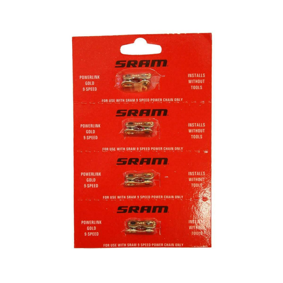 Sram Powerlock 9 Speed Chain Connector (4PCS) - Gold