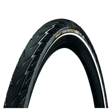 Continental Contact Plus City/Trekking Wired E -Bike Ready Tyre in Black/Reflex All Sizes