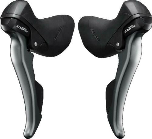 Shimano Claris ST-R2030 8 Speed Triple Shifters In Black