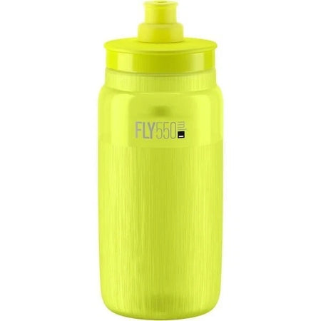 Elite Fly 550ml cycling water bottle bundle in fluro yellow color with a sleek design.