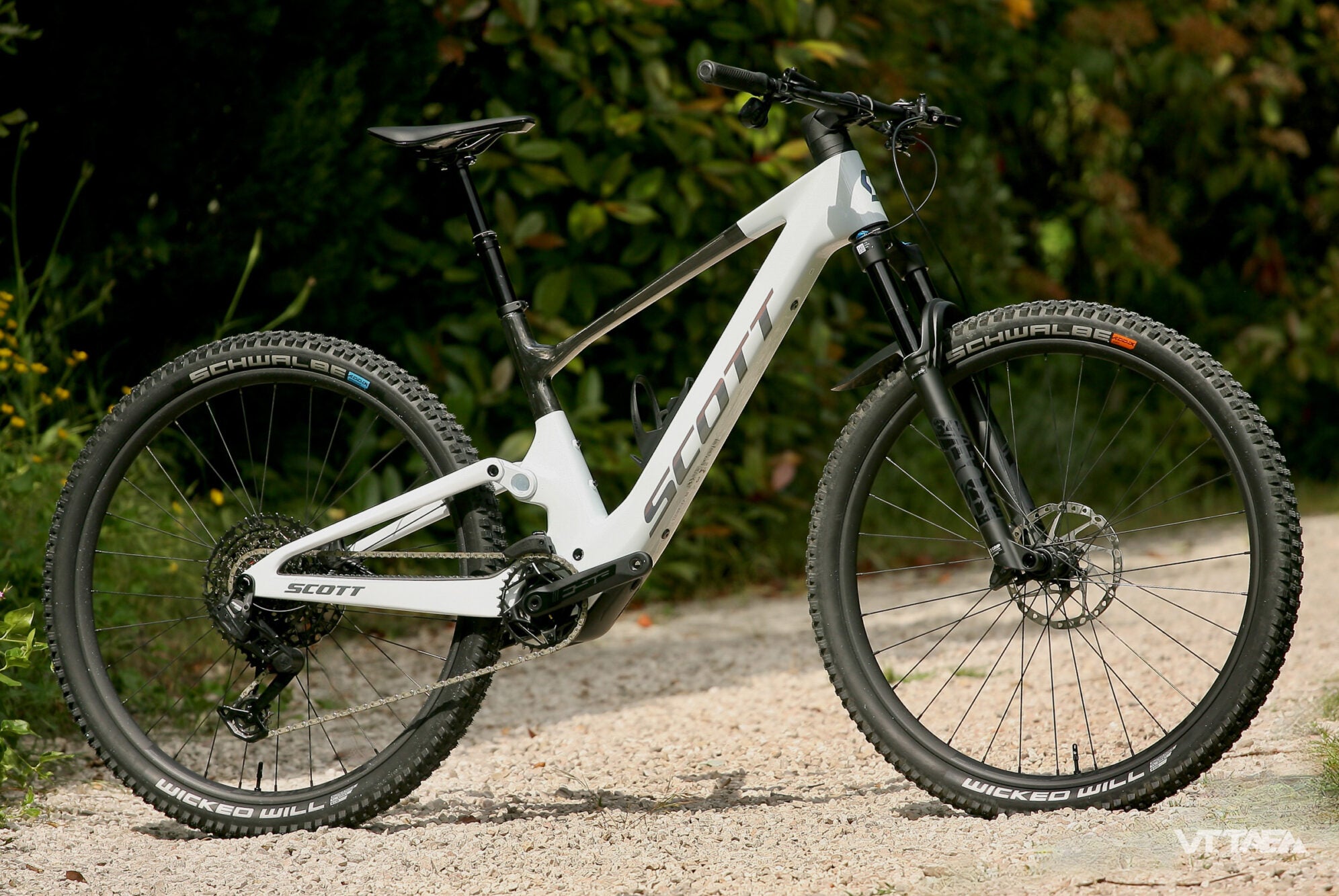 Scott Lumen 905 Electric Full Suspension Mountain Bike In Cumulus White Carbon Black