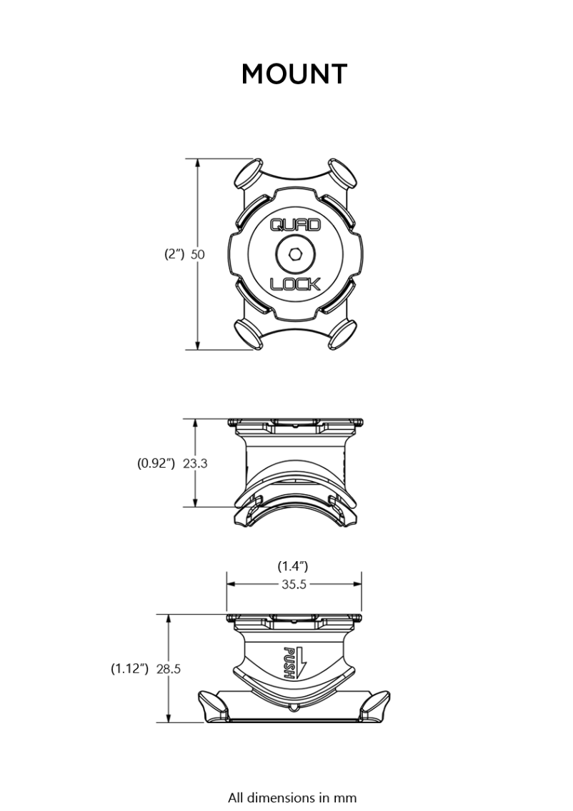 Quad Lock Handlebar/Stem Bike Mount
