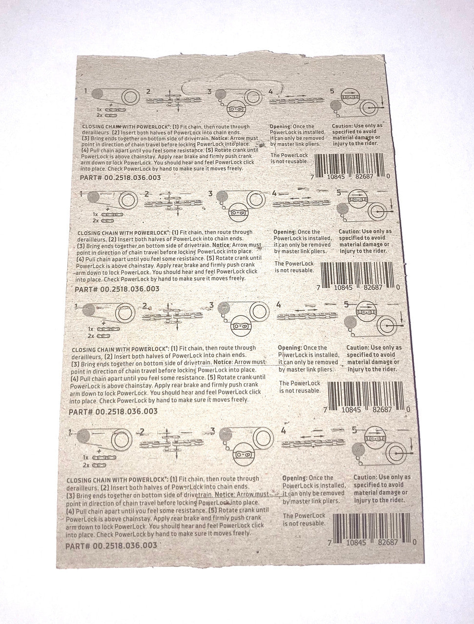 Sram Powerlock 12 Speed Flat Top Road Chain Connectors Pack of 4 / 4 Chains