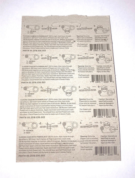 Sram Powerlock 12 Speed Flat Top Road Chain Connectors Pack of 4 / 4 Chains