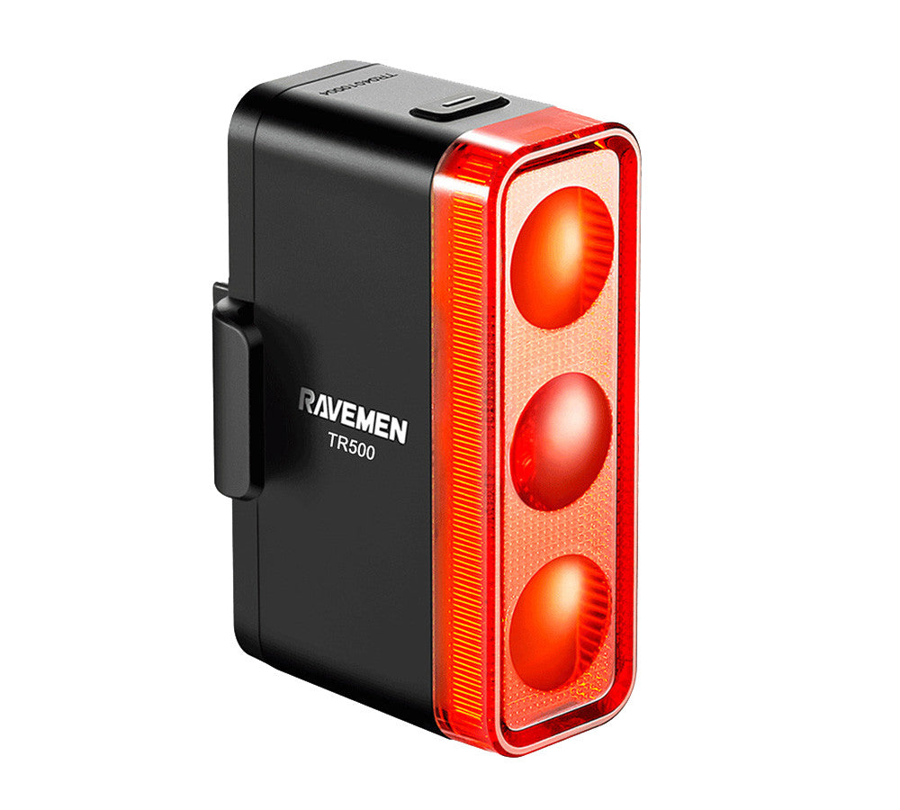 Ravemen TR500 LED USB Rechargeable Rear Light - Built-in Motion Sensor for Brake Detection