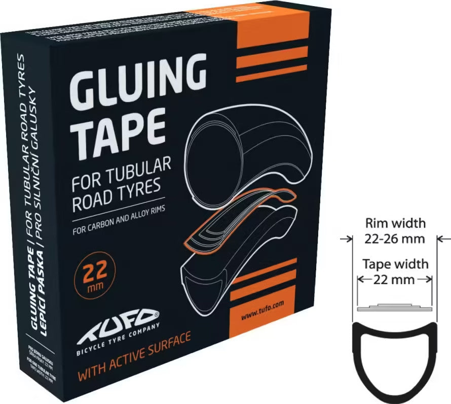 TUFO Gluing Tape For Road Tubular Tyres - 2m For One Wheel All Sizes