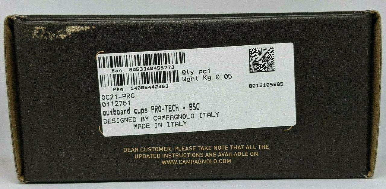 Campagnolo EKAR Pro-Tech Gravel Bottom Bracket English Thread OC21-PRG