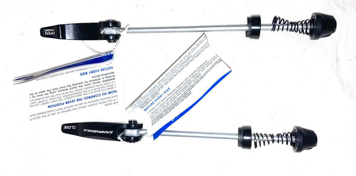 Campagnolo QR8-40BFR Quick Release Skewers Front And Rear In Black