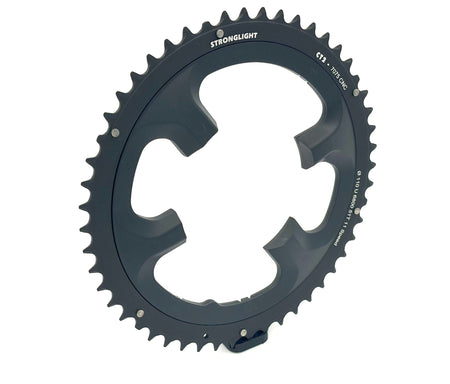 Ultegra 6800 compatible chainring featuring Stronglight design, 110 BCD, and black color for Shimano performance.