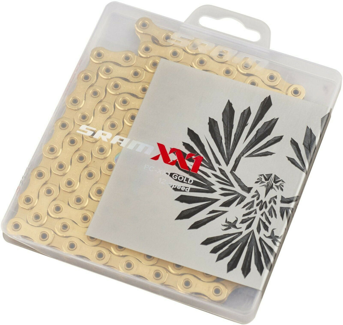 Sram Eagle PC XX1 Hollowpin 12 Speed Chain 126 Link With Powerlock In Gold