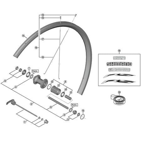 Shimano WH-RS010 Complete Freewheel Body